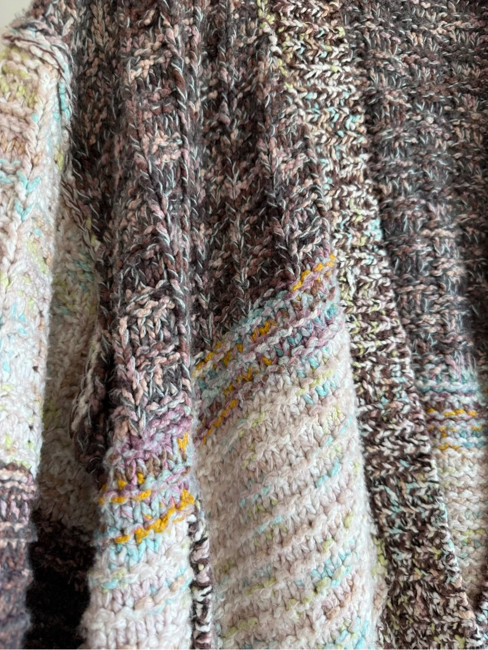 Free People Gorgeous Cozy Isabella MoonBeam Chunky Cardigan